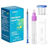 ICEEVA Semen Analysis, Fertility Home Test Kit, Male Sperm Concentration Test Kit for Men- Shows Normal or Low Sperm Count- Easy to Read Results-Convenient, Accurate, Private