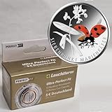 Innen Ø 27,25 mm Ultra Perfect·Fit Münzkapseln für 5 Euro Münze Deutschland 2023 Siebenpunkt Marienkäfer Leuchtturm 10er Pack