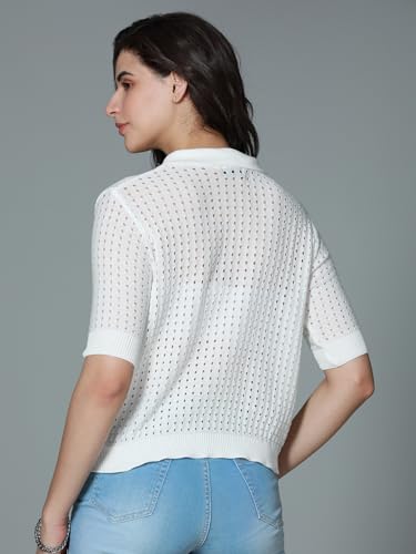 Image of HIGH STAR Women's Cotton Solid Regular Fit T-Shirt