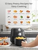 COMFEE' Compact 2.1 Quart Air Fryer with 12 Menu Options, Adjustable Timer & Temperature Control 180-400 degrees F, Dishwasher-Safe Nonstick Fry Basket