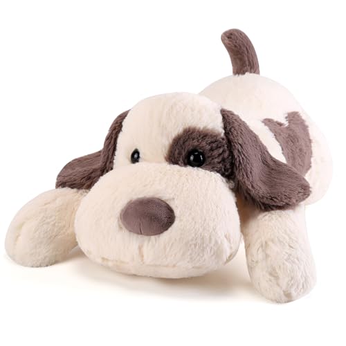 meowtastic Grey & White Dog Weighted Stuffed Animals - 22 Inch 4.5 Pounds Weighted Plush Dog Stuffed Animals - Big Stuffed Dog Plush Pillow - Cute Plush Toys Gifts for Kids & Adults (22' 4.5 lbs)