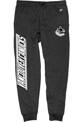 Vancouver Canucks NHL Officially Licensed Sweatpants Jogger Charcoal, Medium