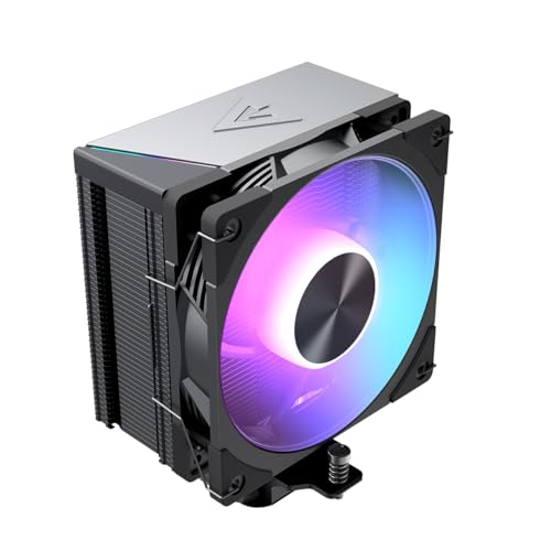 MODECOM Volcano 0C T701 ARGB Negro CPU Air Cooler | Potente enfriador de procesador con ventilador silencioso de 120 mm | Ventilador de PC para carcasa de gaming | Alto rendimiento de refrigeración e