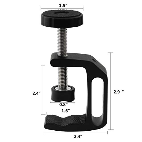 Leadrise Universal C-Clamp With 1/4 And 3/8 Thread Hole For Desktop Mount Holder Lcd Monitor Flash Desks Carts Benches Worktables (2) #TOP2