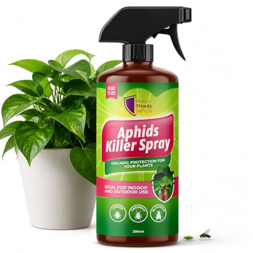 Aphids Killer Spray 200ml – Insecticidal Soap Spray for Plants – Kills Greenfly, Blackfly, Whiteflies, Fungus Gnats and Other Pests – Ideal for Indoor & Outdoor Use on Fruits, Vegetables and Flowers