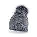 Produktbild PaMaMi Slouch Beanie für Damen | Damenmütze 17545 | warme Strickmütze mit Bommel Innenfleece| gestrickte Bommelmütze | Fellbommel Mütze für Winter | weiche Wintermütze | Farbenauswahl (Dunkelgrau)