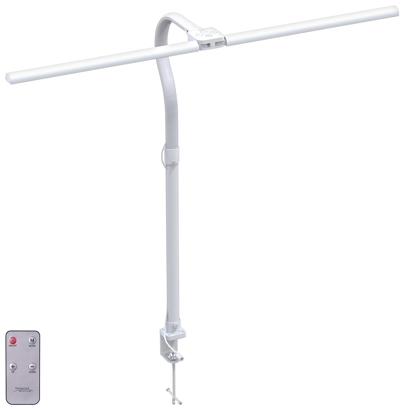 Lampada LED da scrivania per monitor a doppia testa con morsetto, 1.000 lm, bianca