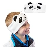 CozyPhones Over the Ear Headband Headphones - Kids Wireless Headphones Volume Limited with Thin Speakers & Super Soft Fleece Headband - Panda