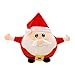 OULII Figurine Pere Noel Musical Peluche Lumineuse Coussin Noel Decoration de Noel 22cm