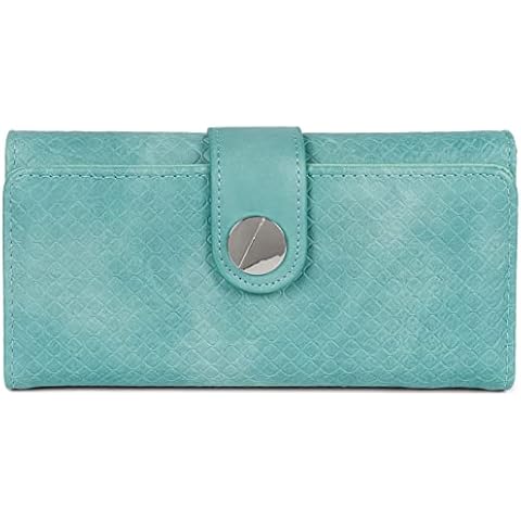 styleBREAKER Billetera de Mujer con Estampado Waffle Unicolor Grande Cover