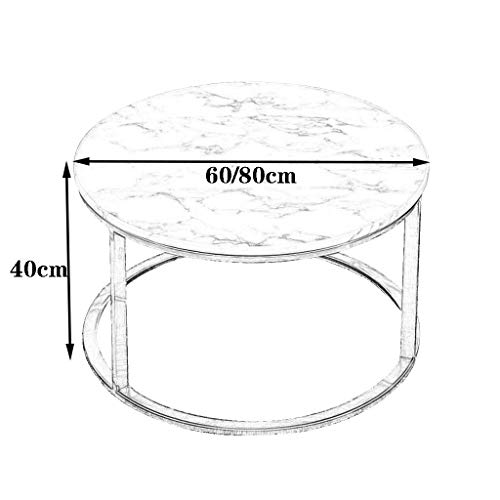 Table basse en marbre robuste contre les rayures pour meuble hôtel - 4