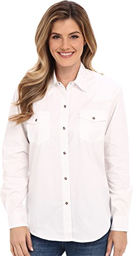 ROPER L/S Solid Basic Snap Front White MD