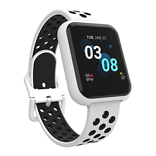 New Arrivals iTouch Air 3 Smartwatch Fitness Tracker, Heart Rate, Step Counter, Sleep Monitor, Message, IP68 Swimming Waterproof for Women and Men, Touch Screen, Compatible with iPhone and Android (40mm)
