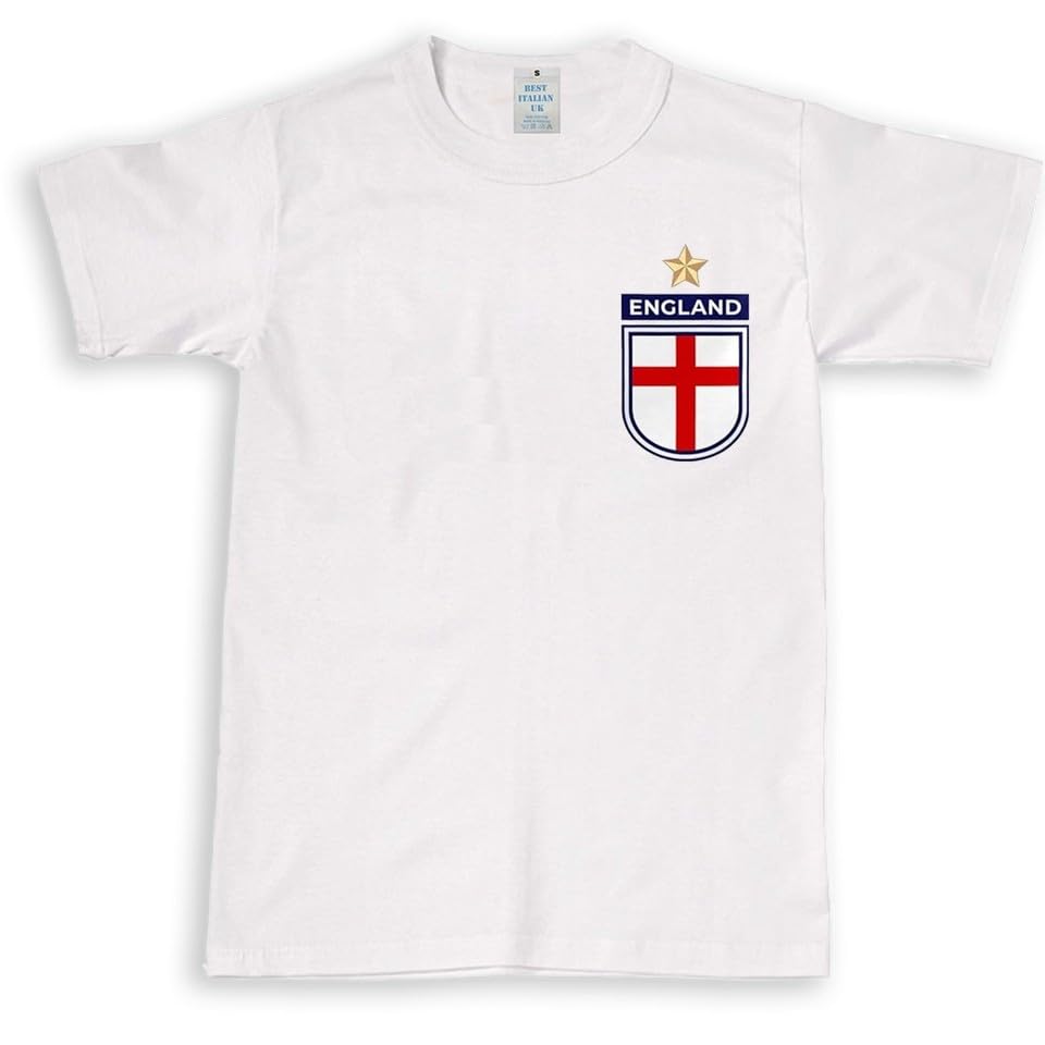England Tshirt Tee Top World Cup 2026 Football Shield Design Mens Kids Unisex White