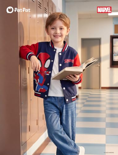 Image of Disney Marvel Bomber Jacket Spider Man Toy Story Cars Varsity Cardigan2-13Y