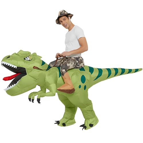 Aitsite Disfraz Hinchable Adulto, Disfraz de Dinosaurio Hinchable, Disfraces de Dino Divertidos para Carnaval, Halloween, Cumpleaños, Fiestas Cosplay Unisex