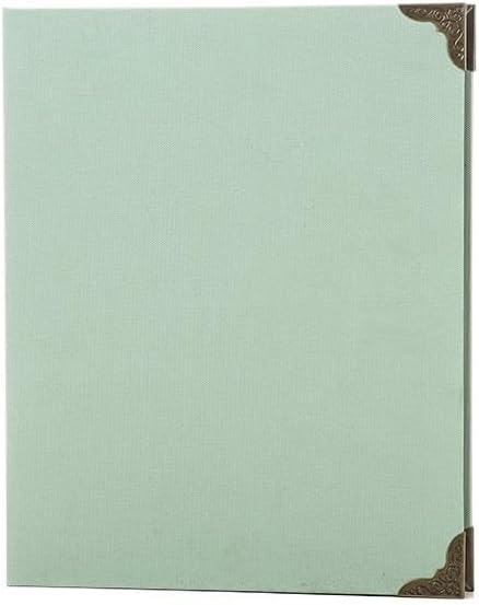 Travel Growth Commemorative Book ﻿ DIY Photo Albums Metal Retro Corner Guards Black Card Binder Photo Album Gift Box Set Applicable to photos, receipts, star cards, etc(Gray)