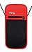 Travelambo Neck Wallet and Passport Holder Travel Wallet with RFID Blocking for Security (red)