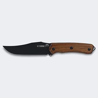 Faca Cimo Ax Cosme Carbono 5" Cabo Madeira com Bainha - Preta
