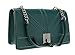Pierre Cardin Teal Leather Small Structured Shoulder Bag for womens