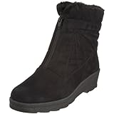 100% Schurwolle Rohde Rosenheim-Tex 2870, Damen Halbschaft Schlupfstiefel Schwarz (Schwarz), 39 EU (6 UK)