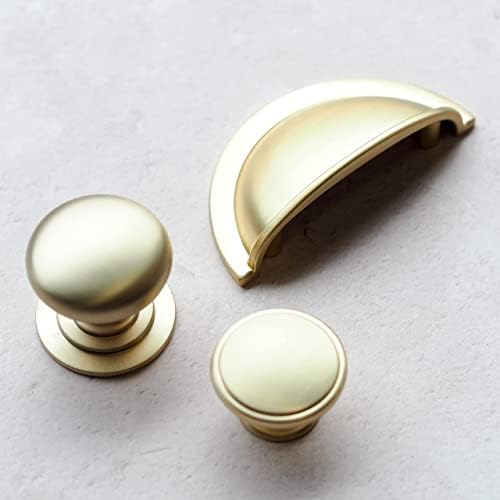 64mm Brushed Brass Cup Handle for Kitchen Cabinets | Bedroom | Bathroom | Furniture | Cupboards