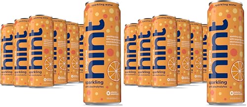 Image of Hint Sparkling Water, Tangerine - Canned Flavored Water Beverages with Electrolytes, Zero Calories, and Sugar Free - 12 Fl Oz Cans (Pack of 24)