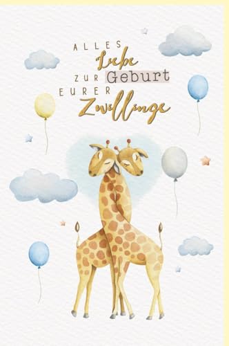 UK Greetings Glückwunschkarte Zur Geburt Eines Mädchens – Mit Stickerei-Giraffen-Design & Knopf-Details
