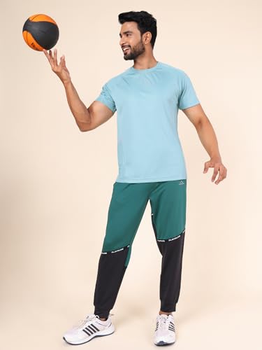 Image of Rupa Colors Mens PLAYSURE Dry FIT Raglan Sleeve Round Neck Activewear T-Shirt | 100% Polyester Fabric | Reflective Logo | Regular Fit