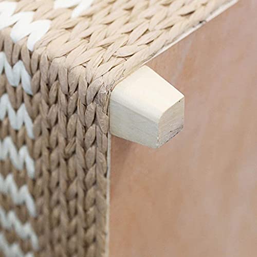 Tabouret de chambre à coucher en lin pour organiser le linge et les plaids - 8