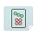 Mahjong Circle Dots 7 Tile Pattern Cleaning Cloth Screen Cleaner 2pcs Suede Fabric