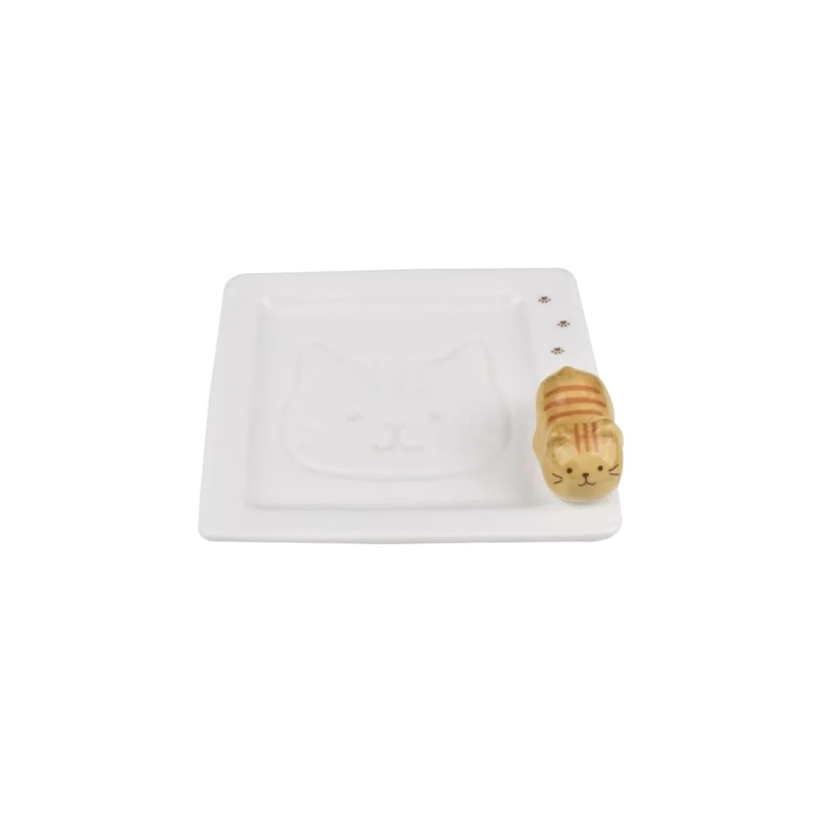 Ceramic Paint Palette Cute Cat Ceramic Palette Square Watercolor Easy to Clean Paint Tray Art Student Gouache Painting Supplies for Watercolour(Color 2)