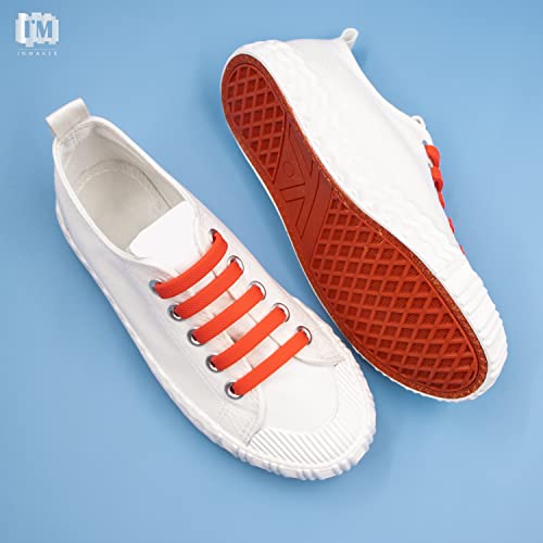 Image of INMAKER No Tie Shoe Laces for Adults and Kids, Elastic Shoelaces for Sneakers, Rubber Silicone Tieless Laces