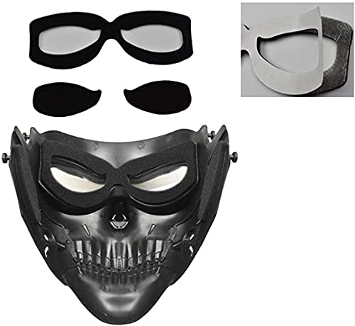 Casco Fast Base Jump Casco MH Airsoft, protezione tattica integrale, maschera regolabile con obiettivo PC, adatto per attività all'aperto come caccia softair, giochi CS, giochi di ruolo, ecc.