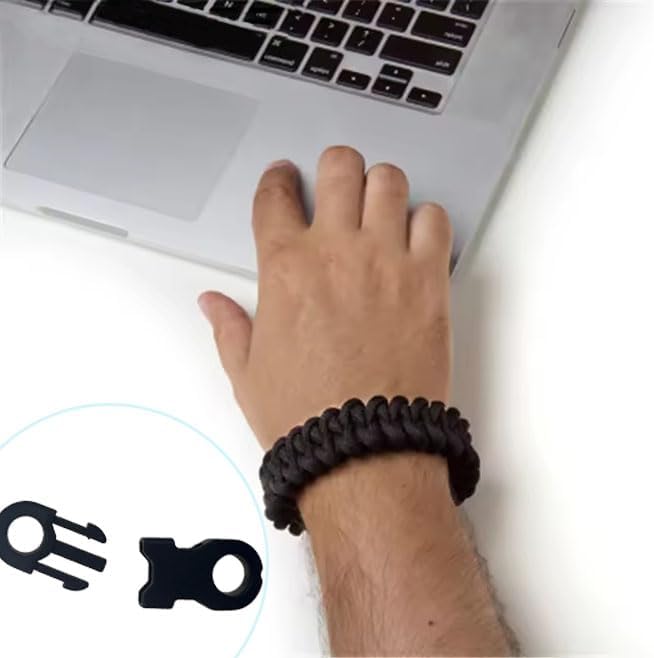 80PCS Mini Safety Breakaway Buckles 6mm Quick Side Release Plastic Buckle Plastic Paracord Buckles for Braided Bracelet and Cameras Strap Easy Opening (Black) - Image 7