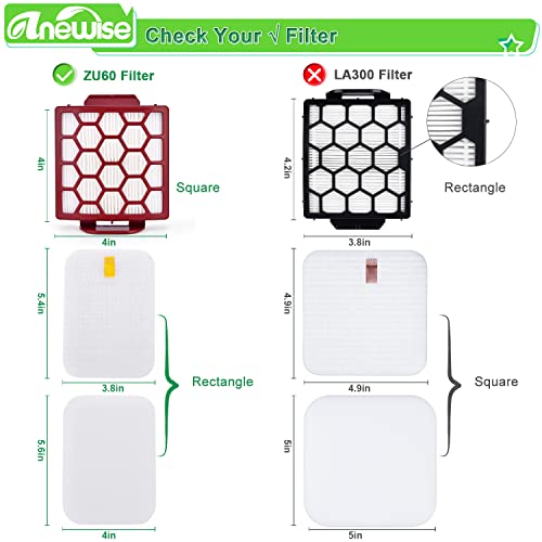 Image of Anewise ZU55 Filter Replacement for Shark Navigator ZU102 NV181 NV150 NV151