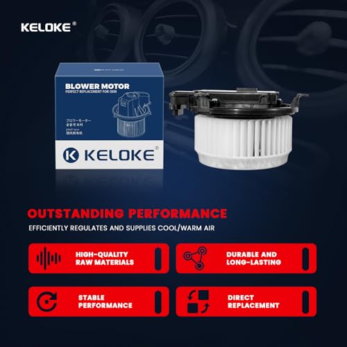Image of KELOKE HVAC Heater Blower Motor Fan Compatible with Toyota Mirai 2016-2020 & Lexus HS250h 2010-2012, CT200h 2011-2017, with Fan Cage, Replace# 8710375020 8710376030
