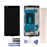 JayTong LCD Display & Replacement Touch Screen Digitizer Assembly with Free Tools for L-G X Power LS755 K220 K210 US610 Black with Frame