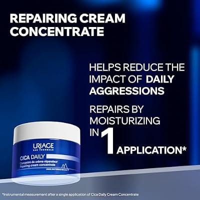 Uriage Cica-Daily Repairing Cream Concentrate, Made With Centella Asiatica + Hyaluronic Acid + Vitamin B5, 96% Igredients Of Natural Origin, Fragrance-Free