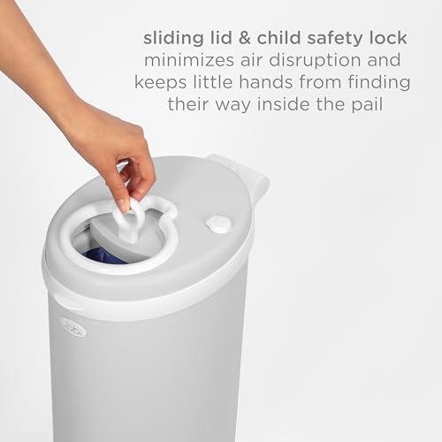 Image of Ubbi Stainless Steel Diaper Pail, No Special Bags, Odor-Locking, Gray