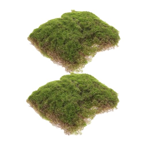 Toddmomy 2個 人工苔芝生マット プラスチック製 模型用フェイクグラス 装飾に リアルな質感で園やインテリアの造景に対応