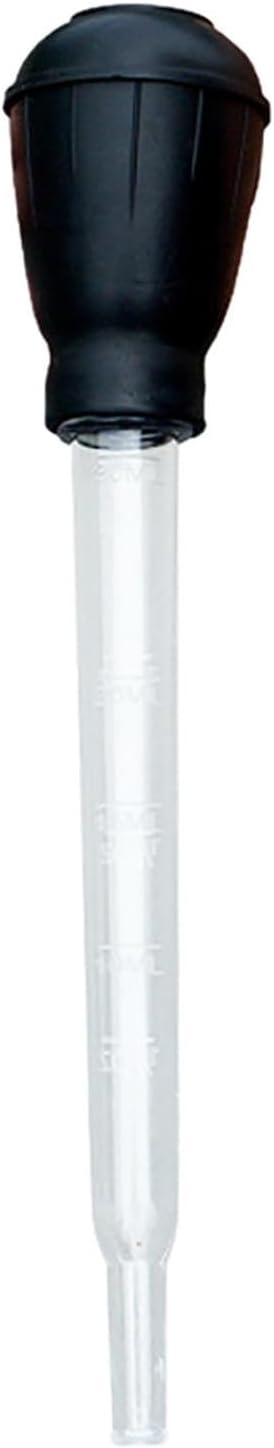 Large Turkey Baster with Transparent Scale 30ml 1oz Premium Baster Tool for Cooking, Easy to Use and Clean, Powerful Bulb Baster Syringe, Dishwasher Safe,Flavor Meat Poultry, Beef, Chicken (Black)