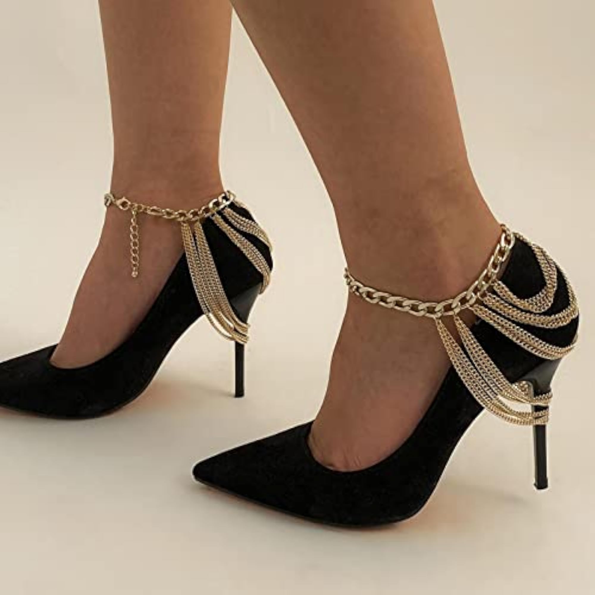 Layered Tassel Anklet, Elegant Gift for Nightclub and Wedding
