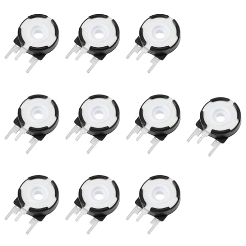 EMSea Potenciómetro de Ajuste de 15 Mm PT15 PR-15 500 Ohmios 200 V 0,15 W para Ventiladores Y Electrodomésticos 10 Unidades