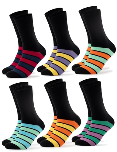 Occulto Herren Bunte Socken 6er Pack (Modell: Moritz) Streifen 47-50