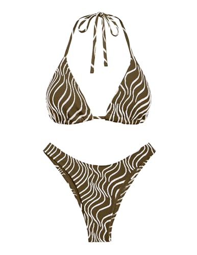 Image of Women's Bikini Sets Crochet Triangle Swimsuits 2 Piece Thong Bathing Suits