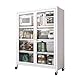 MAGIC SELECT Küchenschrank mit Rädern, Aufbewahrungsschrank für Zuhause, Mikrowellenschrank mit Türen, Organizer für Zuhause, Badezimmer, Wohnzimmer, Schlafzimmer. (4 Regale/135x80x40 cm)
