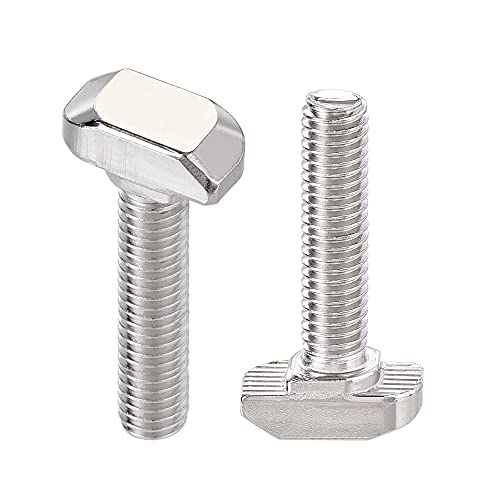 Image of uxcell M6x25mm T-Slot Drop-in Stud Sliding Bolt Screw Carbon Steel for 30 Series Aluminum Profile 5pcs