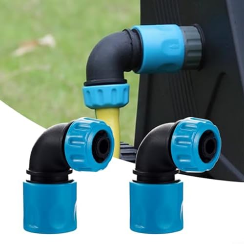 CWOQOCW Lot de 2 raccords rapides coudés pour tuyau d'arrosage - Adaptateurs coudés à 90 degrés - Pour tuyaux d'irrigation de 1,27 cm - Système de raccord de tuyau de lavage de voiture