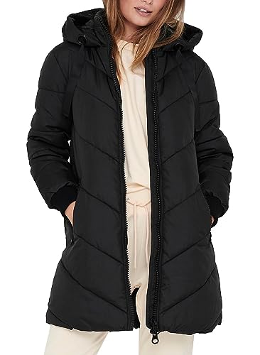 JDY Damen Jdyskylar Padded Hood Jacket Otw Noos, Schwarz, S